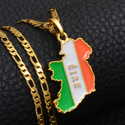 Ireland Pendant Necklace – Gold-Tone Charm Jewellery for Women & Men