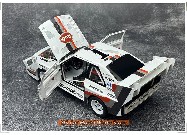 [SuperDetailed] 1:18 Audi Sport Quattro S1 Rally 1985-1987 Racing Car Model – Static Collectible