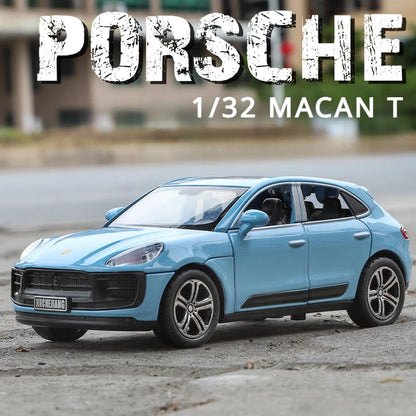 1:32 Porsche Macan T SUV Die-Cast Model Car – Pull-Back Toy with Sound & Light