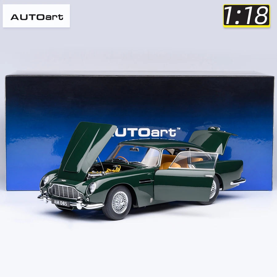 [SuperDetailed] 1:18 Aston Martin DB5 Die-Cast Model Car (British Racing Green) – Static Display Collectible