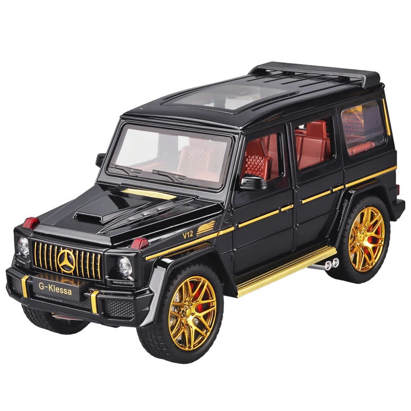 1:24 AMG G63 Die-Cast Model Car – Pull-Back Toy with Sound & Light, Openable Doors