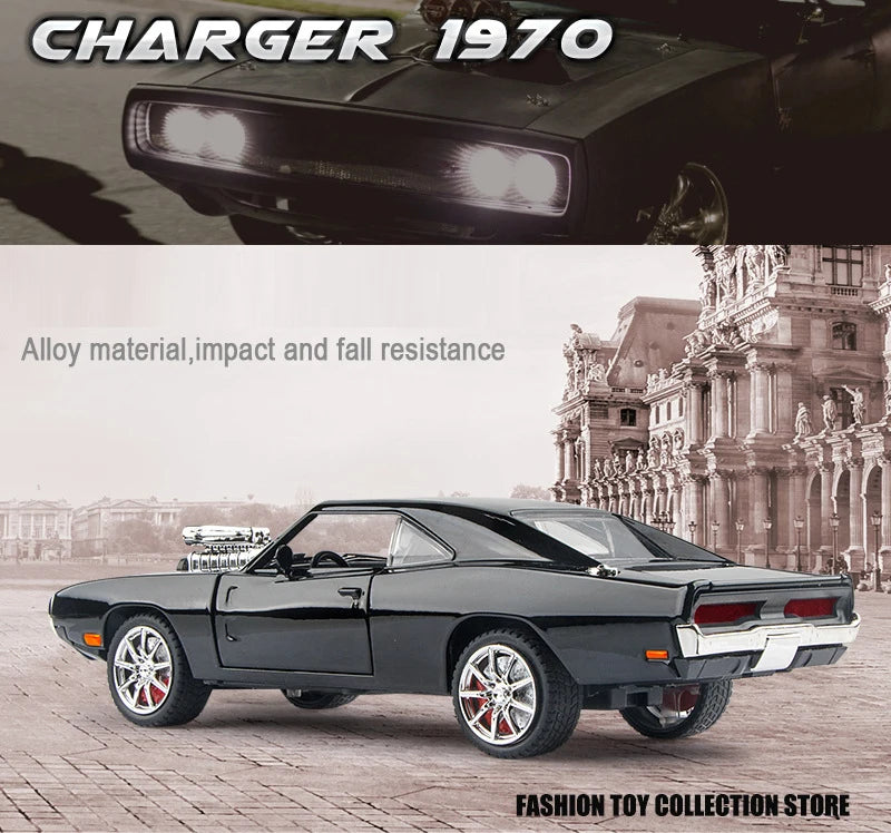 1:24 Dodge Challenger 1970 Die-Cast Model Car – Fast & Furious Edition with Sound & Light