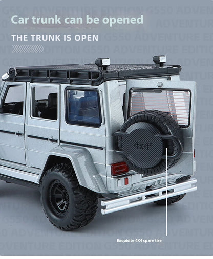 1:24 AMG G63 Die-Cast Model Car – Pull-Back Toy with Sound & Light, Openable Doors