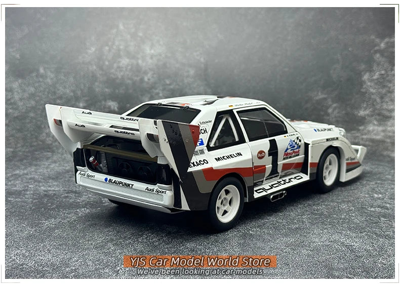 [SuperDetailed] 1:18 Audi Sport Quattro S1 Rally 1985-1987 Racing Car Model – Static Collectible