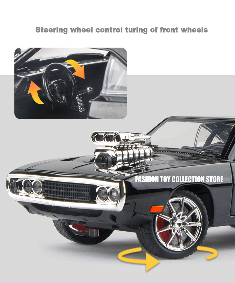 1:24 Dodge Challenger 1970 Die-Cast Model Car – Fast & Furious Edition with Sound & Light