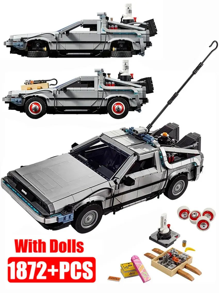 1872-Piece Back to the Future Time Machine Building Block Set - Technical Car Model