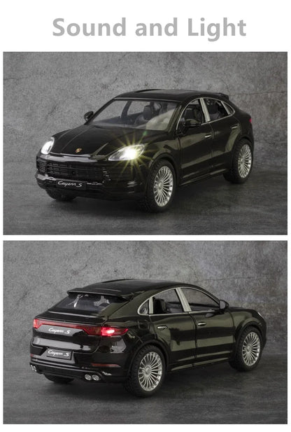 1:24 Porsche Cayenne Turbo S Die-Cast Model Car – Sound & Light Toy