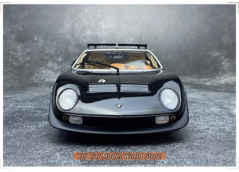 [SuperDetailed] 1:18 Lamborghini Miura P400 SV Die-Cast Model Car – Collectible Gift (Yellow/Red)