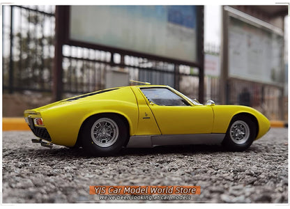 [SuperDetailed] 1:18 Lamborghini Miura P400 SV Die-Cast Model Car – Collectible Gift (Yellow/Red)