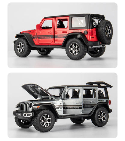 1:22 Wrangler Die-Cast Model Car – Metal Alloy Vehicle with Openable Doors