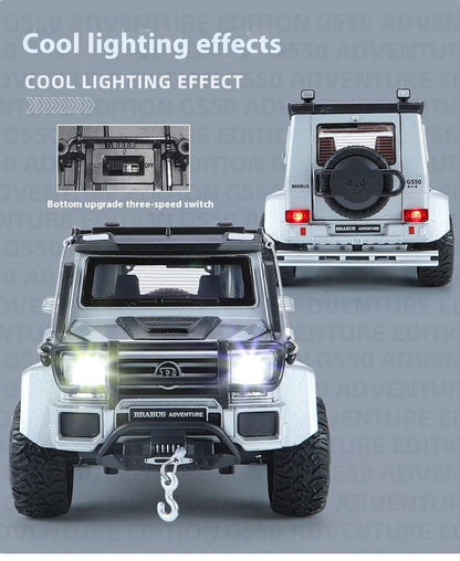 1:24 AMG G63 Die-Cast Model Car – Pull-Back Toy with Sound & Light, Openable Doors