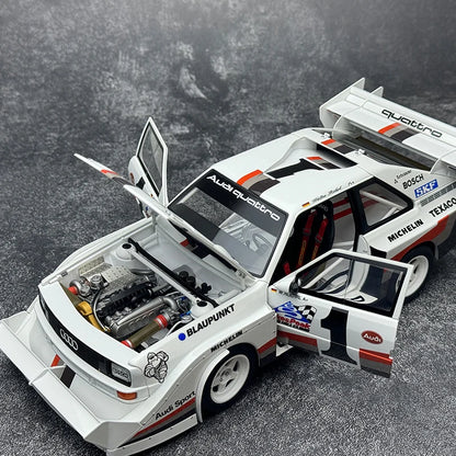 [SuperDetailed] 1:18 Audi Sport Quattro S1 Rally 1985-1987 Racing Car Model – Static Collectible