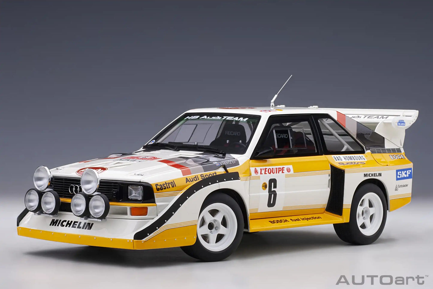 [SuperDetailed] 1:18 Audi Sport Quattro S1 Rally 1985-1987 Racing Car Model – Static Collectible