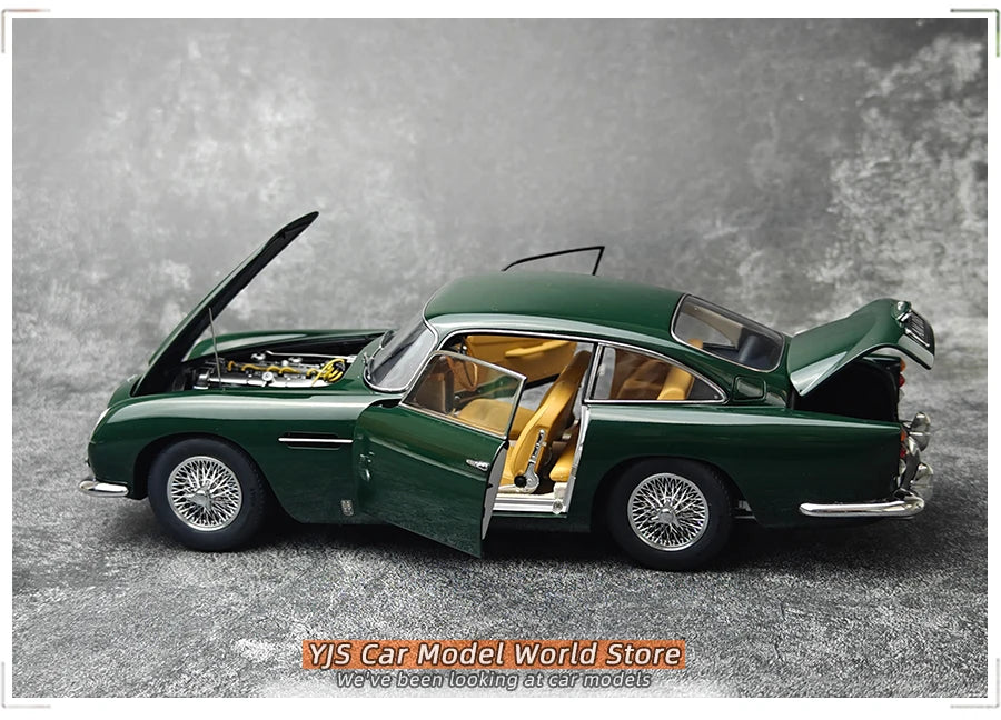 [SuperDetailed] 1:18 Aston Martin DB5 Die-Cast Model Car (British Racing Green) – Static Display Collectible