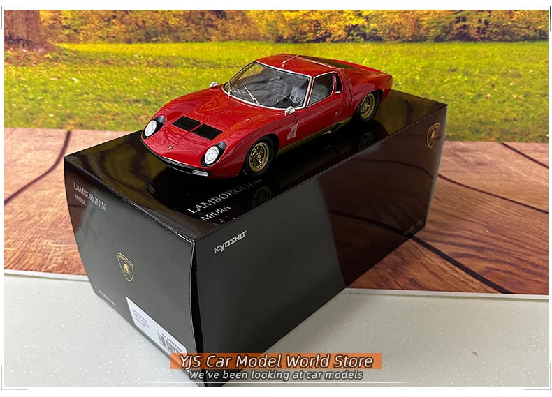 [SuperDetailed] 1:18 Lamborghini Miura P400 SV Die-Cast Model Car – Collectible Gift (Yellow/Red)