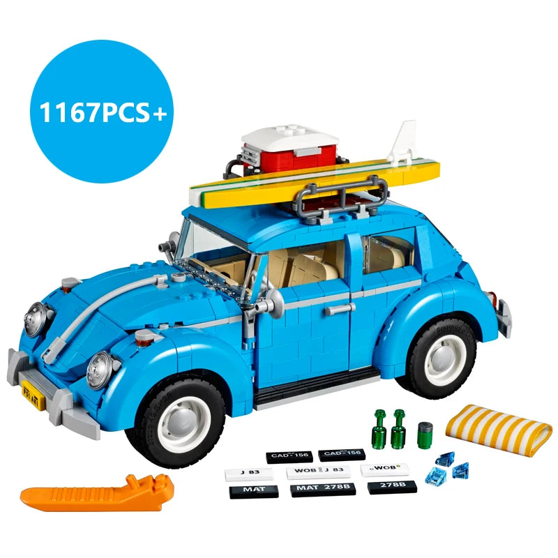 1167-Piece Volkswagen Beetle Camper Building Block Set – Creative Vehicle Model