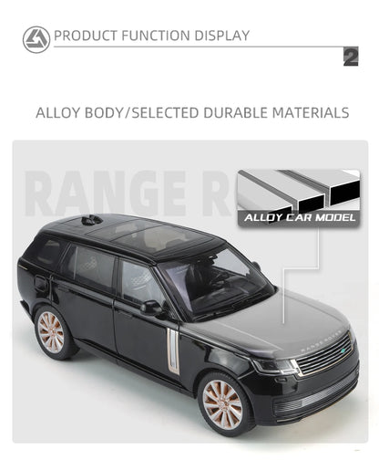 1:18 Land Rover Range Rover SV AutoBiography Die-Cast Model Car – Alloy Simulation Mini Vehicle with Sound & Light