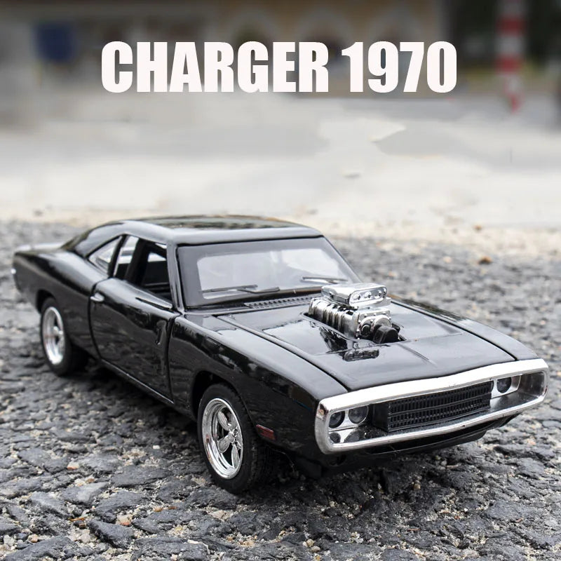 1:32 Dodge Charger 1970 Die-Cast Model Car – Pull-Back Toy with Sound & Light