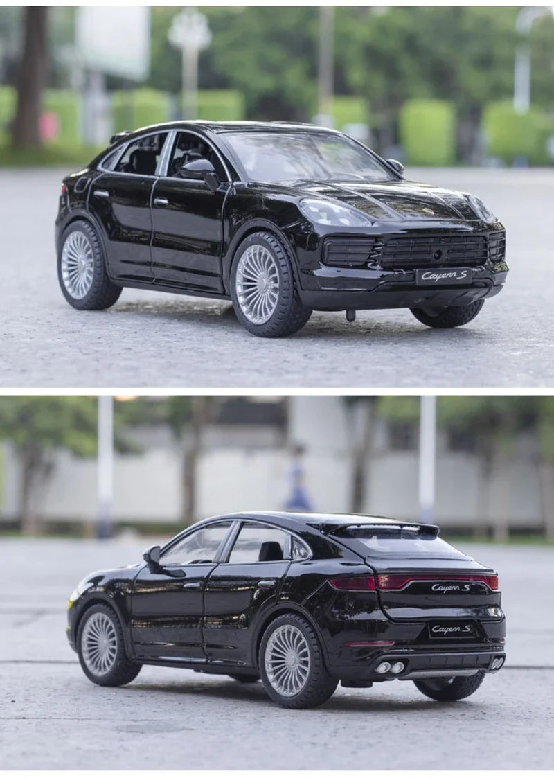 1:24 Porsche Cayenne Turbo S Die-Cast Model Car – Sound & Light Toy