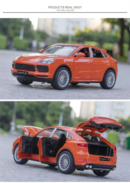 1:24 Porsche Cayenne Turbo S Die-Cast Model Car – Sound & Light Toy