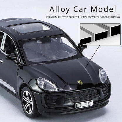 1:32 Porsche Macan T SUV Die-Cast Model Car – Pull-Back Toy with Sound & Light