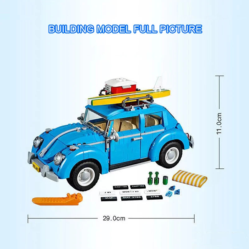 1167-Piece Volkswagen Beetle Camper Building Block Set – Creative Vehicle Model