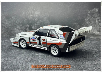 [SuperDetailed] 1:18 Audi Sport Quattro S1 Rally 1985-1987 Racing Car Model – Static Collectible