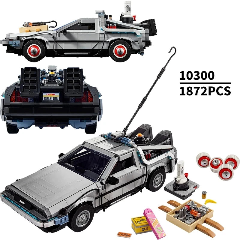 1872-Piece Back to the Future Time Machine Building Block Set - Technical Car Model