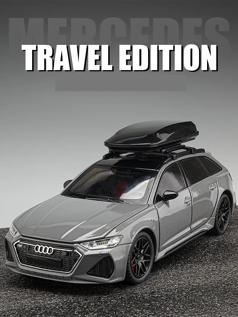 1:24 Audi RS6 Die-Cast Model Car – Pull-Back Racing Vehicle with Sound & Light