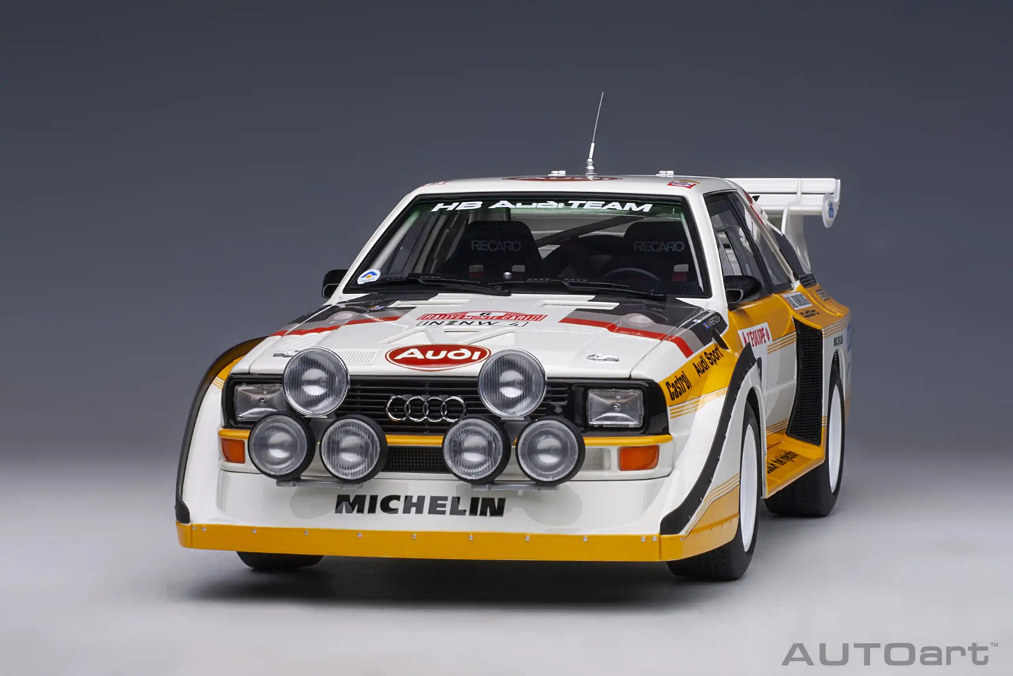 [SuperDetailed] 1:18 Audi Sport Quattro S1 Rally 1985-1987 Racing Car Model – Static Collectible