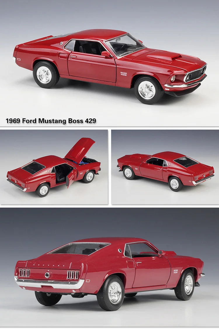 1:24 Ford Mustang Boss 429 Die-Cast Model Car – Classic Sports Car Collectible