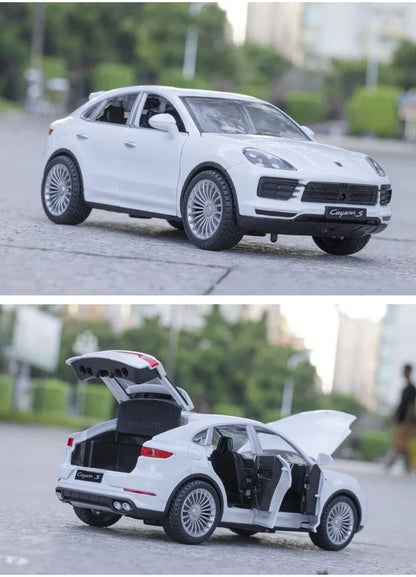 1:24 Porsche Cayenne Turbo S Die-Cast Model Car – Sound & Light Toy