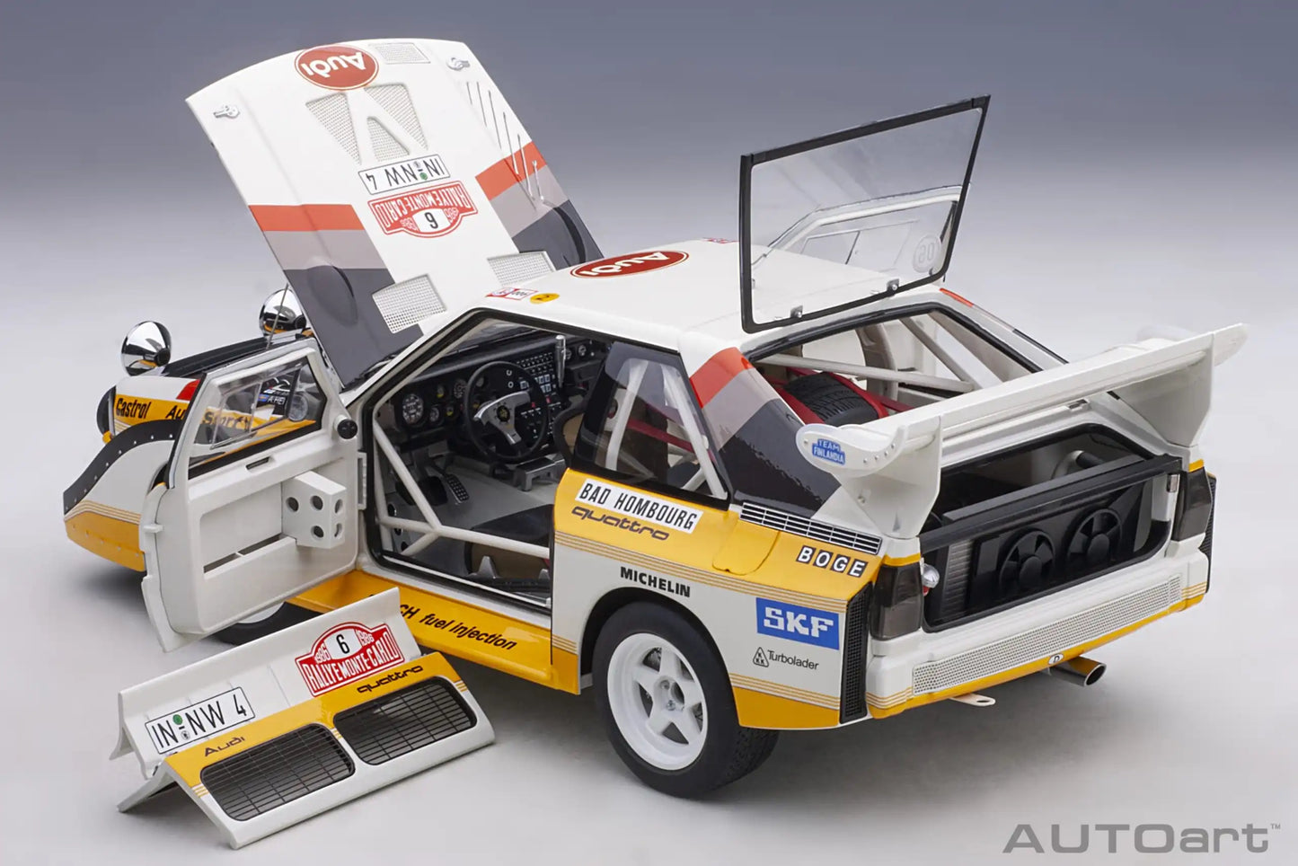 [SuperDetailed] 1:18 Audi Sport Quattro S1 Rally 1985-1987 Racing Car Model – Static Collectible