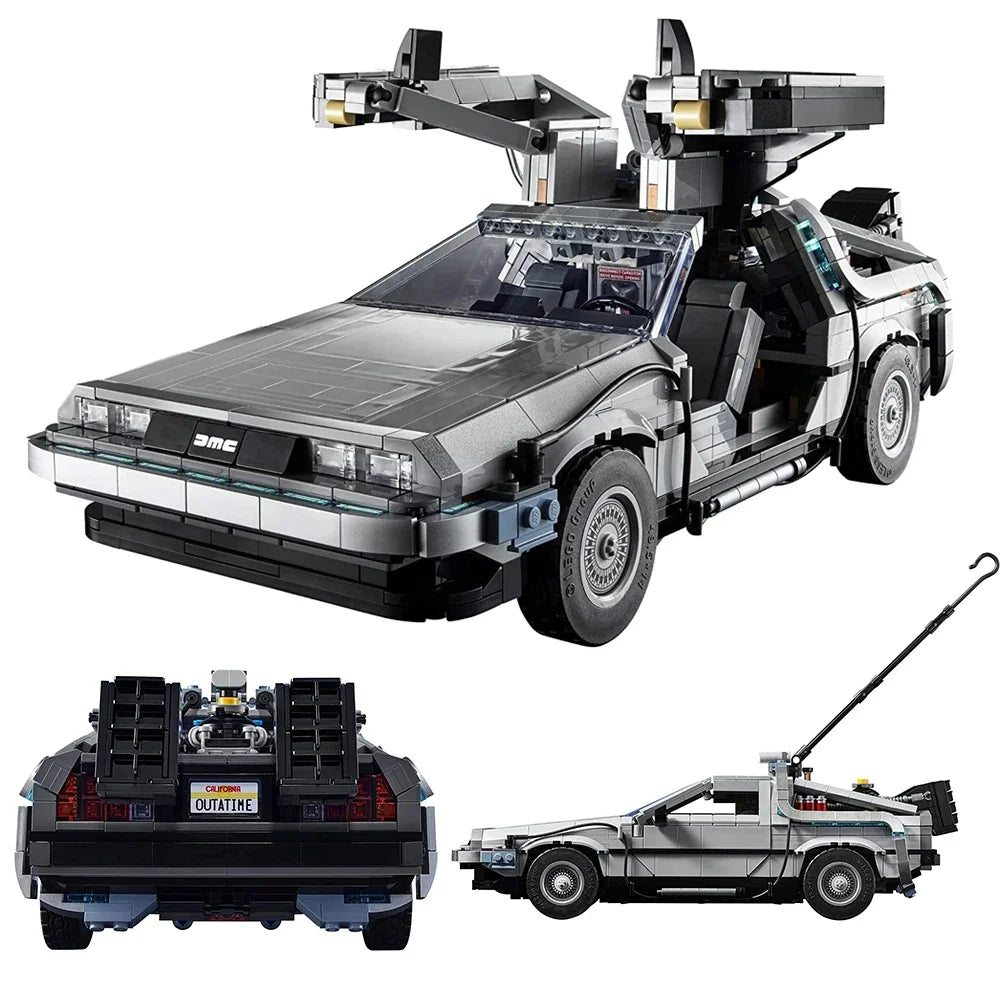 1872-Piece Back to the Future Time Machine Building Block Set - Technical Car Model