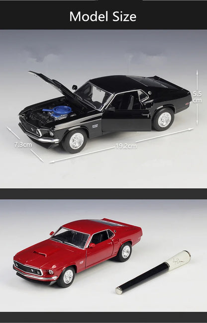 1:24 Ford Mustang Boss 429 Die-Cast Model Car – Classic Sports Car Collectible