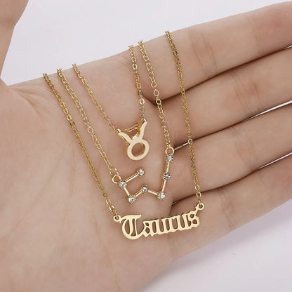 AstroLink Zodiac Trio - Celestial Charm Necklaces