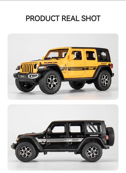 1:22 Wrangler Die-Cast Model Car – Metal Alloy Vehicle with Openable Doors