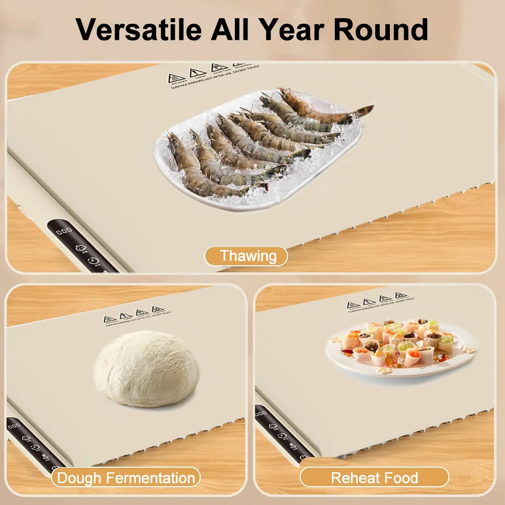 HeatFold – Foldable Food Warming Tray with Adjustable Temperature Control