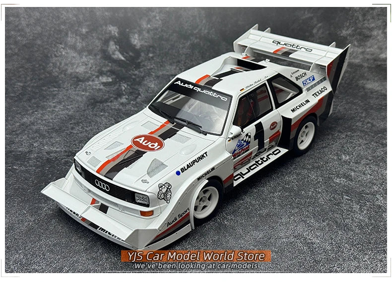 [SuperDetailed] 1:18 Audi Sport Quattro S1 Rally 1985-1987 Racing Car Model – Static Collectible