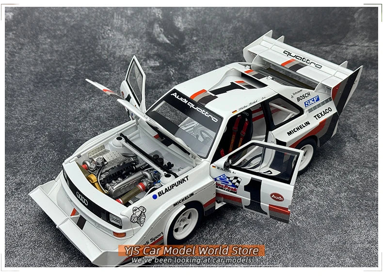 [SuperDetailed] 1:18 Audi Sport Quattro S1 Rally 1985-1987 Racing Car Model – Static Collectible