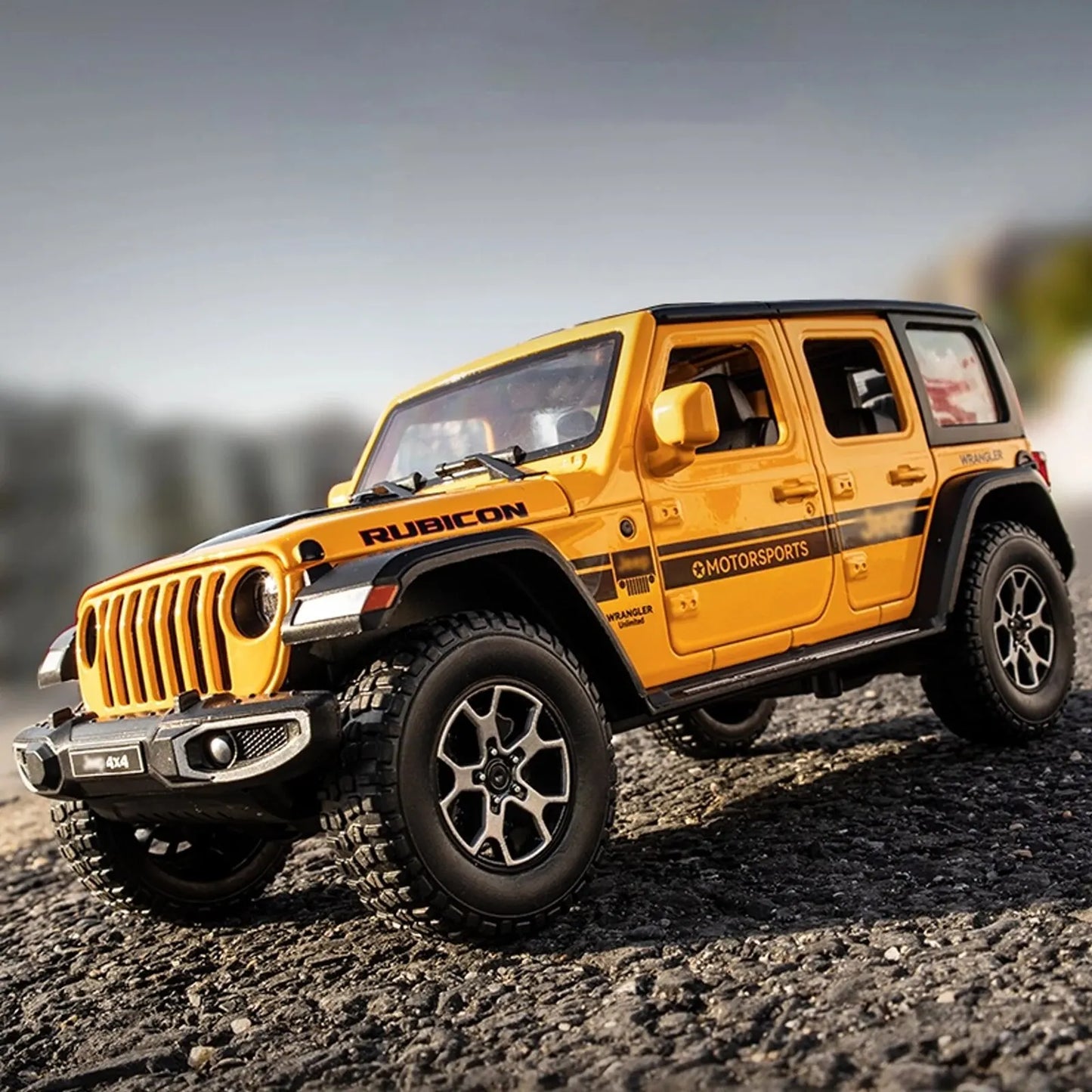 1:22 Wrangler Die-Cast Model Car – Metal Alloy Vehicle with Openable Doors