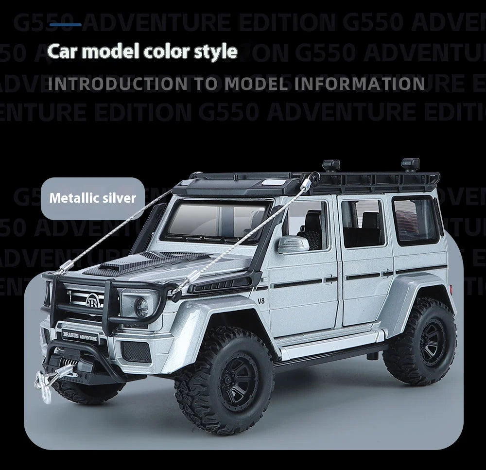 1:24 AMG G63 Die-Cast Model Car – Pull-Back Toy with Sound & Light, Openable Doors