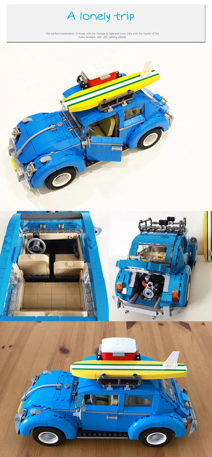 1167-Piece Volkswagen Beetle Camper Building Block Set – Creative Vehicle Model