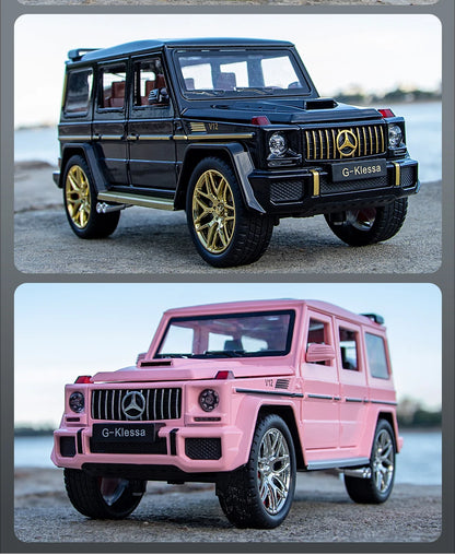 1:24 AMG G63 Die-Cast Model Car – Pull-Back Toy with Sound & Light, Openable Doors