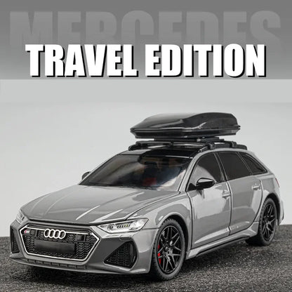 1:24 Audi RS6 Die-Cast Model Car – Pull-Back Racing Vehicle with Sound & Light