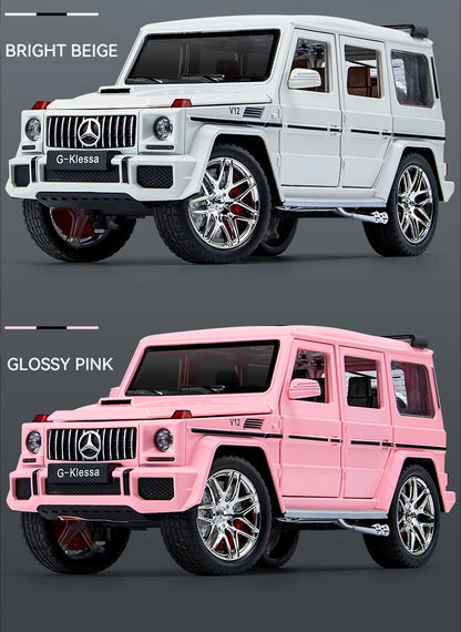 1:24 AMG G63 Die-Cast Model Car – Pull-Back Toy with Sound & Light, Openable Doors