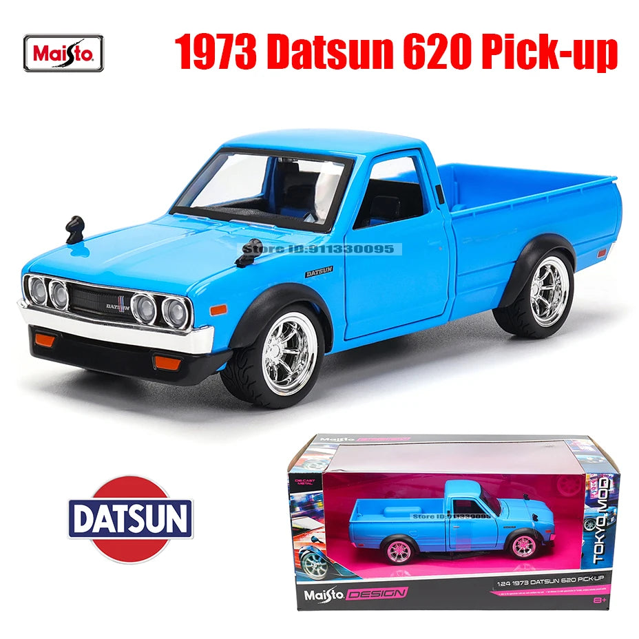 1:24 Nissan 1973 Datsun 620 Pick-Up Die-Cast Model Car – Classic Collectible