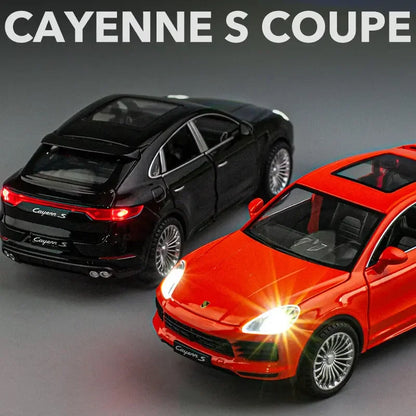 1:24 Porsche Cayenne Turbo S Die-Cast Model Car – Sound & Light Toy