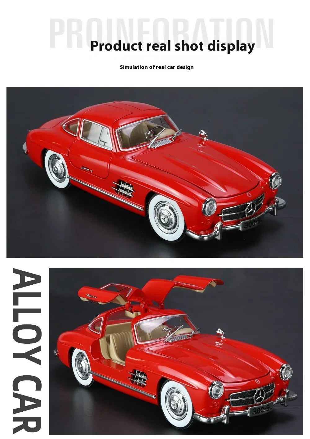 1/24 Mercedes-Benz 300SL 1936 Classic Car Model - Sorvento