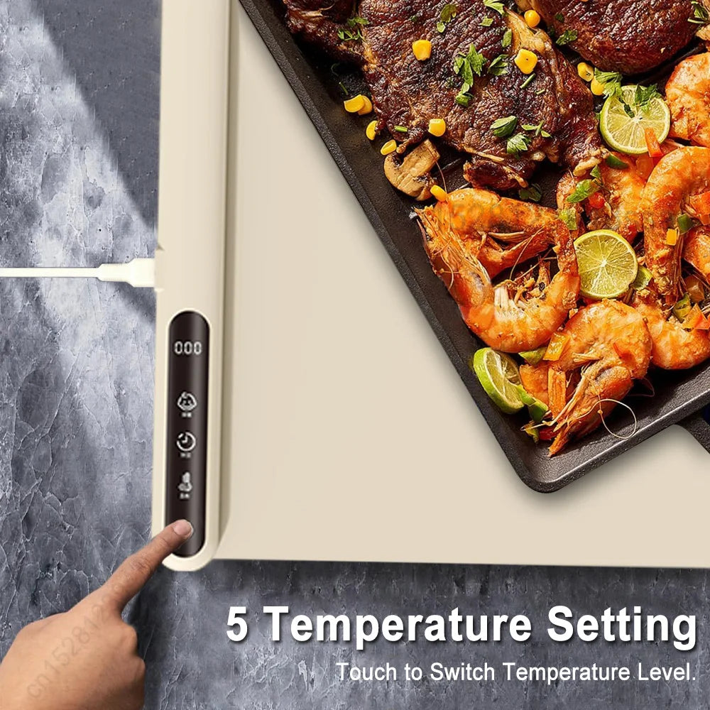 HeatFold – Foldable Food Warming Tray with Adjustable Temperature Control